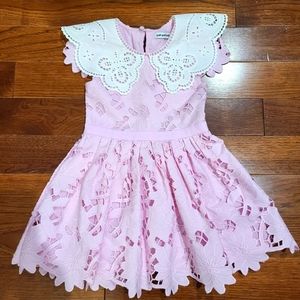 Self Portrait Pink & White Children's Dress size 3-4yrs